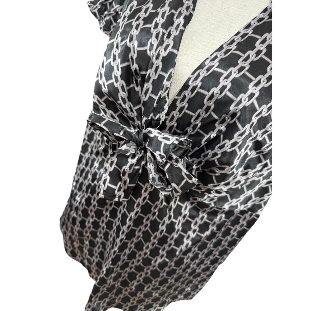 "NEW" Maurice's SHort Sleeve Blouse,Work‎ Wear,Office,Comfy,Academia,Tie Front